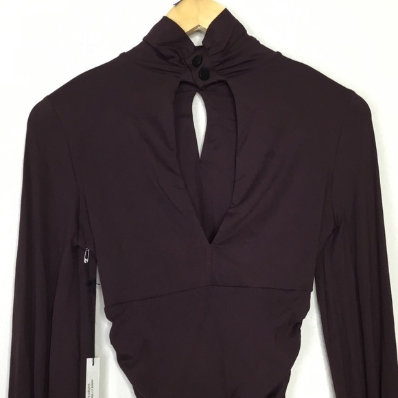 NWT Susana Monaco High Neck Long Sleeve Top - Picture 6 of 7